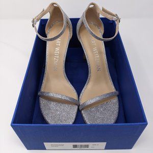 Stuart Weitzman Nudistsong Platinum Heels